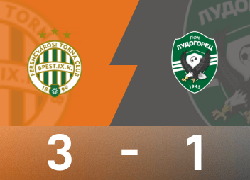 Europa-League-Spielbericht: Kadu und Joseph punkteten, Ferencvaros 3:1 Ludogretz