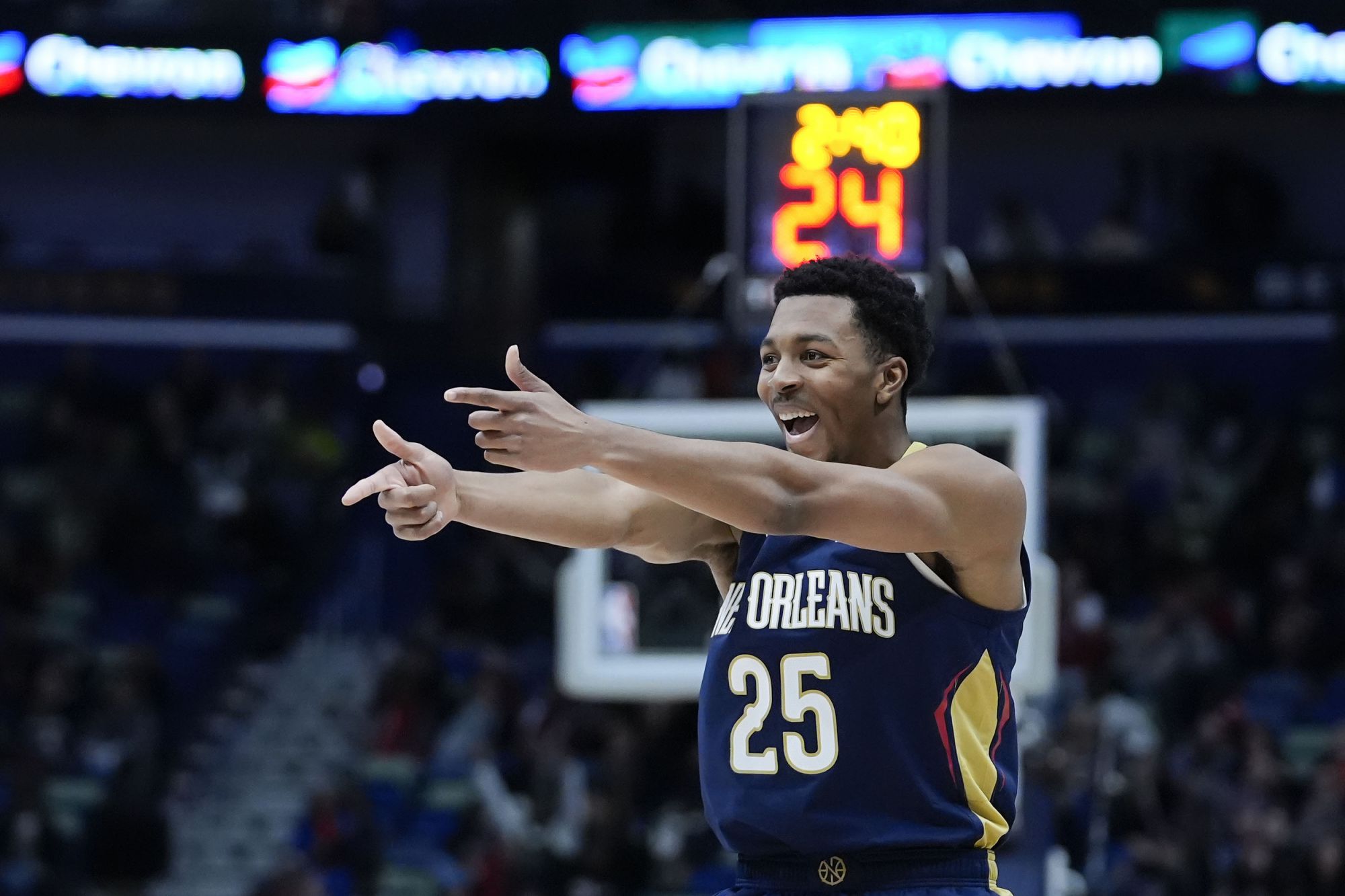Der einzige Pelicans-Spieler, der in der Halbzeit zweistellig punktete! Murphy erzielte effiziente 22 Punkte und hatte Mühe, sich zu behaupten.