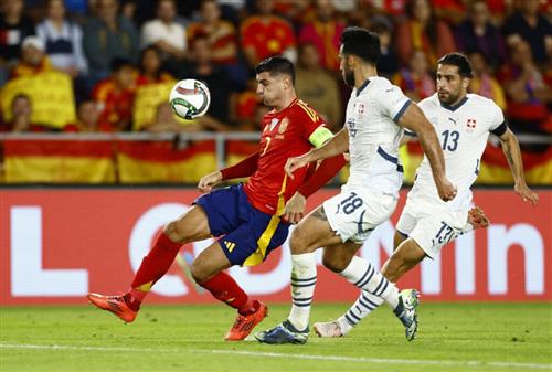 Spanien gegen die Schweiz