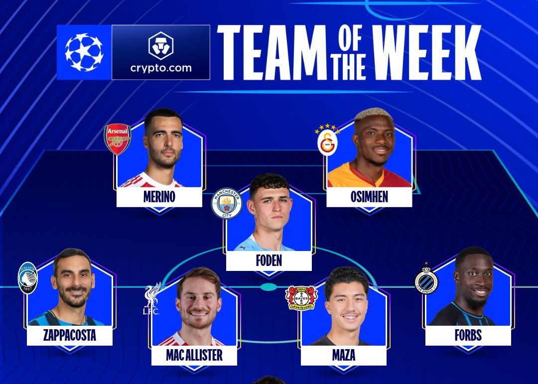 UEFA Champions League-Team der Woche: Foden, Neuer, McAllister, Merino stehen auf der Liste